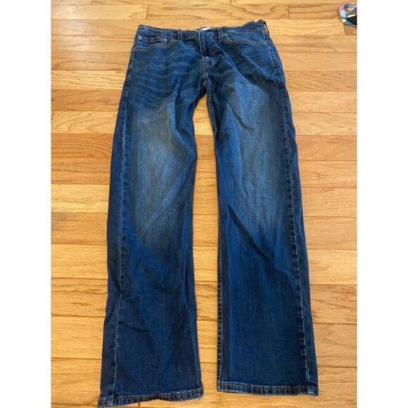 Signature Levis men's S51 Straight high rise medium wash jeans size 32x32 - Picture 1 of 11
